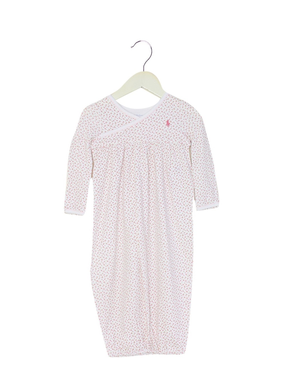 Ralph Lauren Girls Layette Pink and White Floral Gown • Newborn